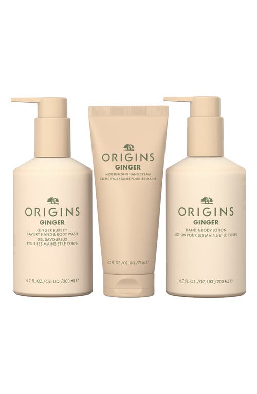 Origins Ginger Body-indulging Essentials Set $82 Value In Transparent