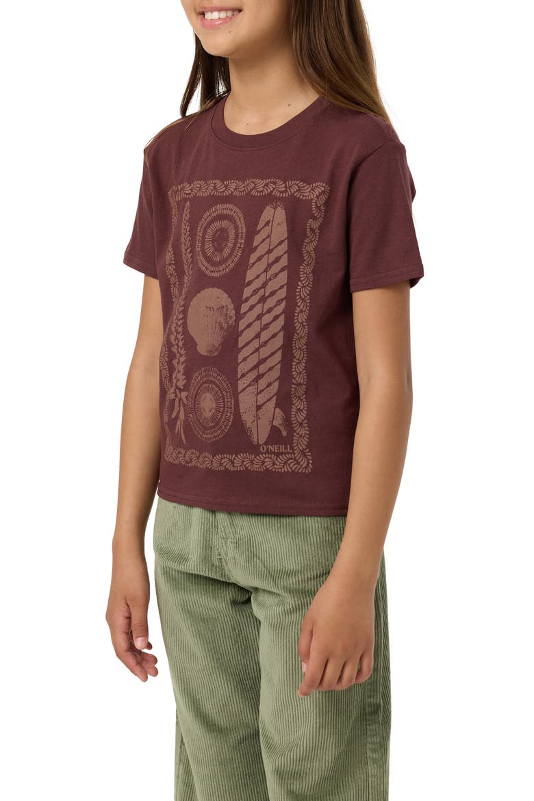 Kids' Calico Angie Graphic Tee, Alternate, color, CHOCOLATE