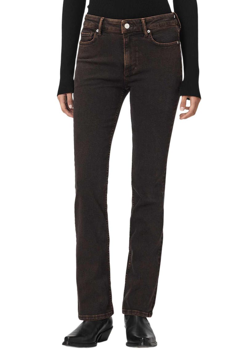 Haldan Slim Bootcut Jeans, Main, color, OVERDYED BROWN