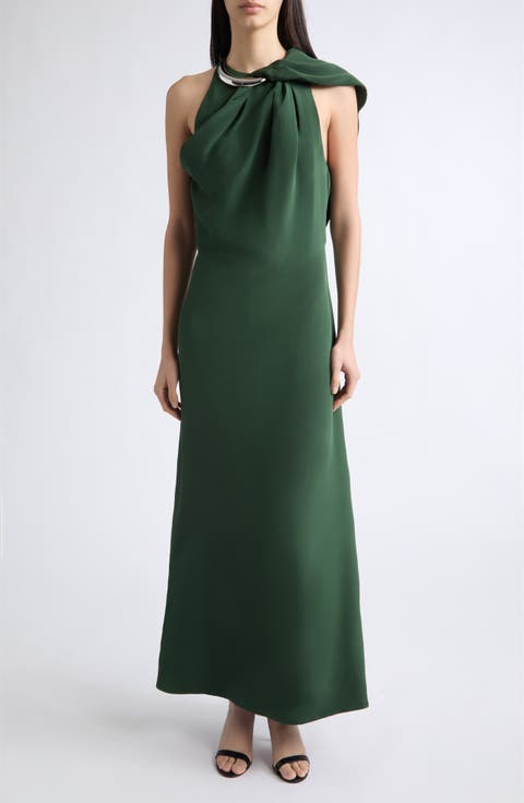 Crawford Draped Silk Dress