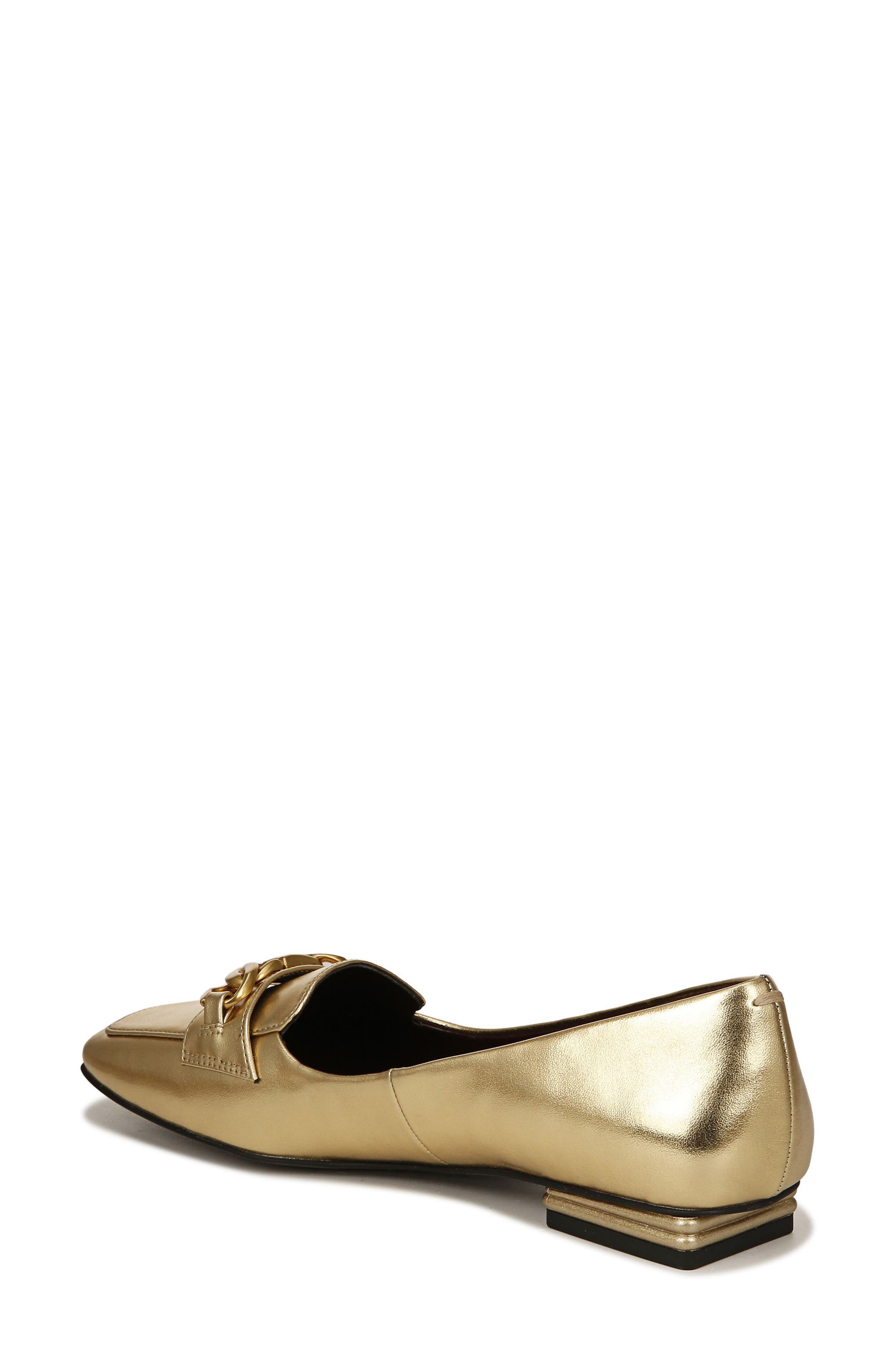 Tiari Chain Square Toe Loafer, Alternate, color, GOLD