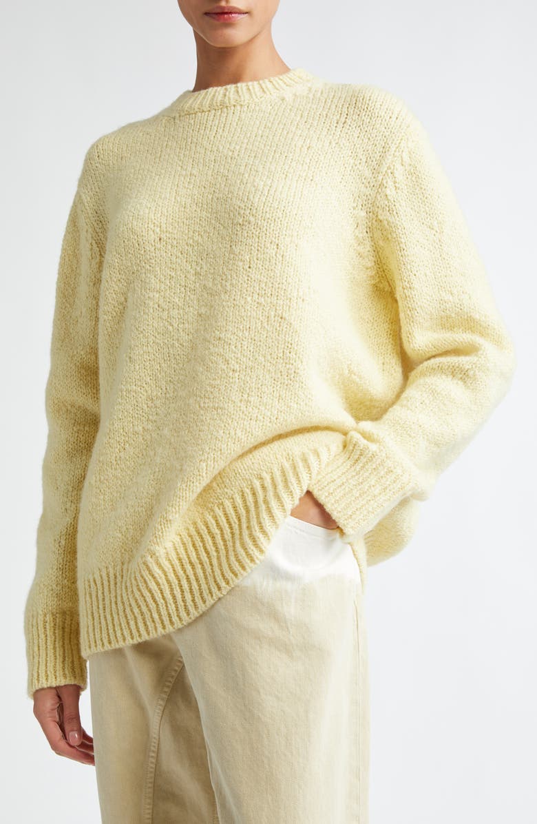 Jil Sander Classic Wool Crewneck Sweater, Alternate, color, 