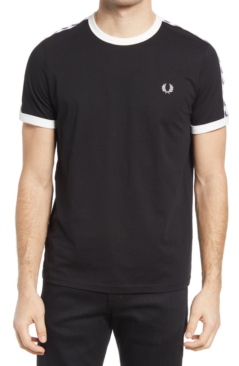 Fred Perry Extra Trim Fit Cotton Ringer T-Shirt, Main, color,
