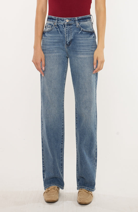 Ophelia High Rise True Straight Leg Jeans