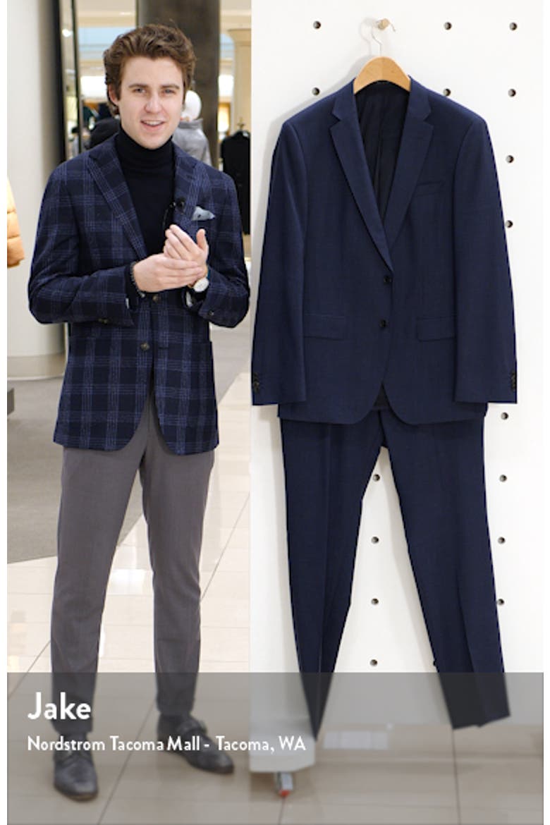 Huge/Genius Trim Fit Check Wool Suit video