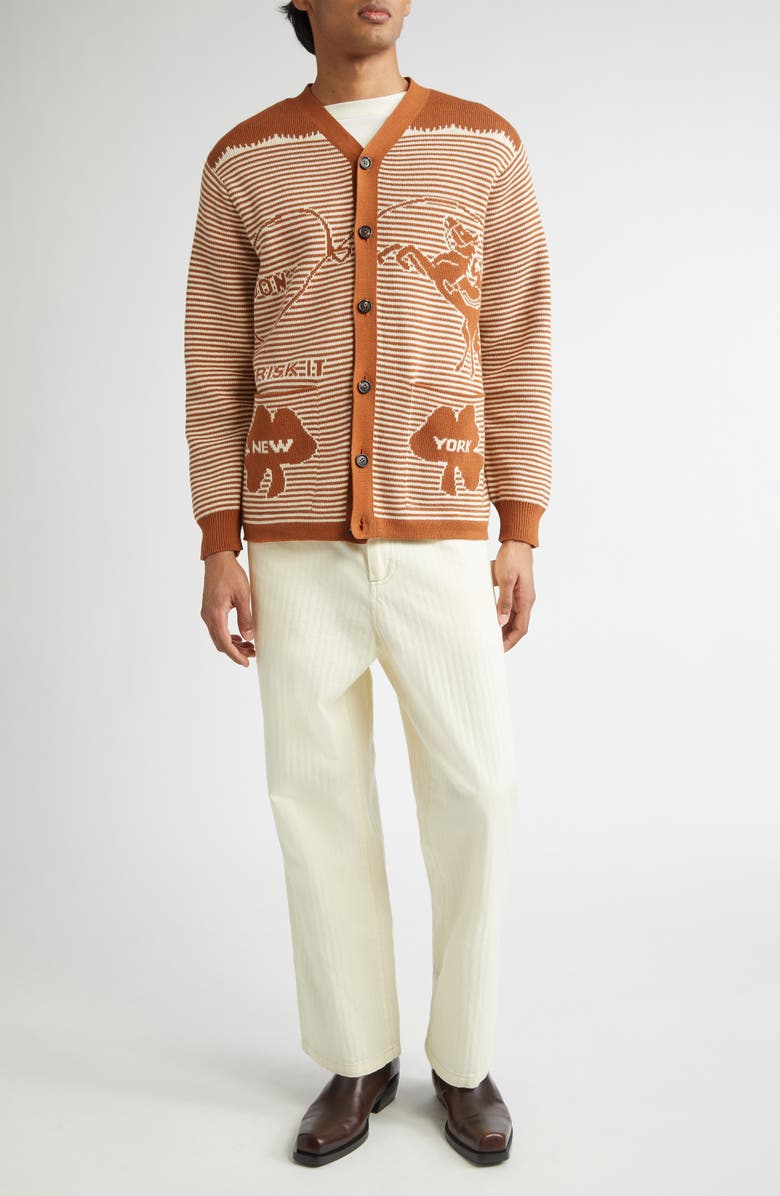 Bode Greenskeeper Knolly Brook Cotton Trousers, Alternate, color, Ivory