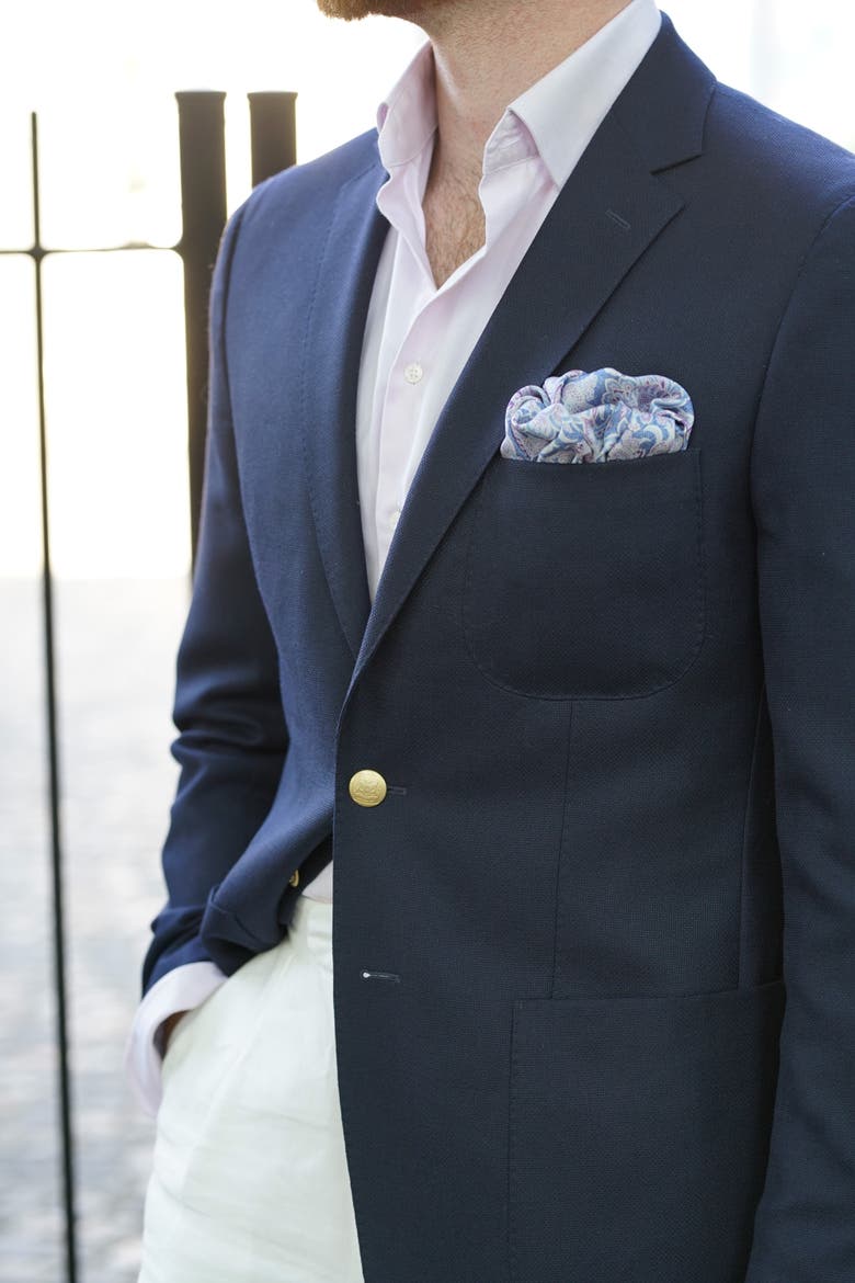 Assisi - Double Sided Silk Pocket Square for Men, Alternate, color, Lavender
