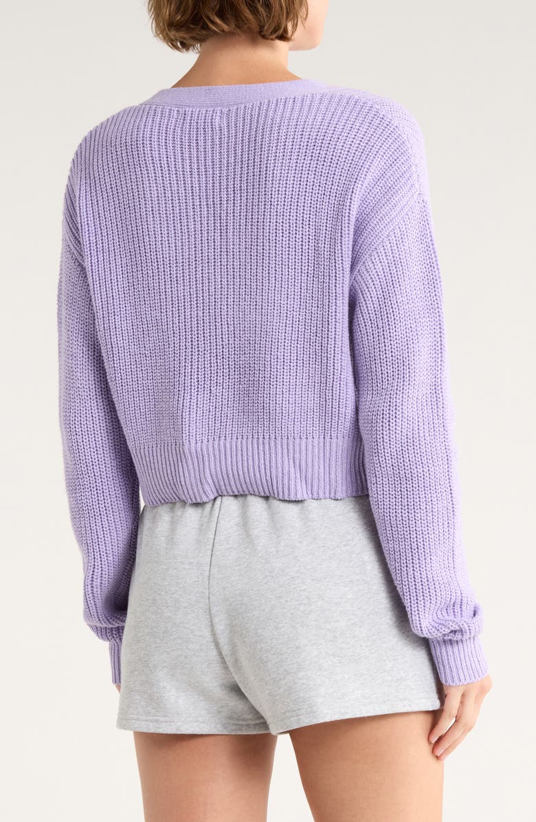 Florence by Mills Bright Side Crop Cardigan, Alternate, color, Millie Lavender