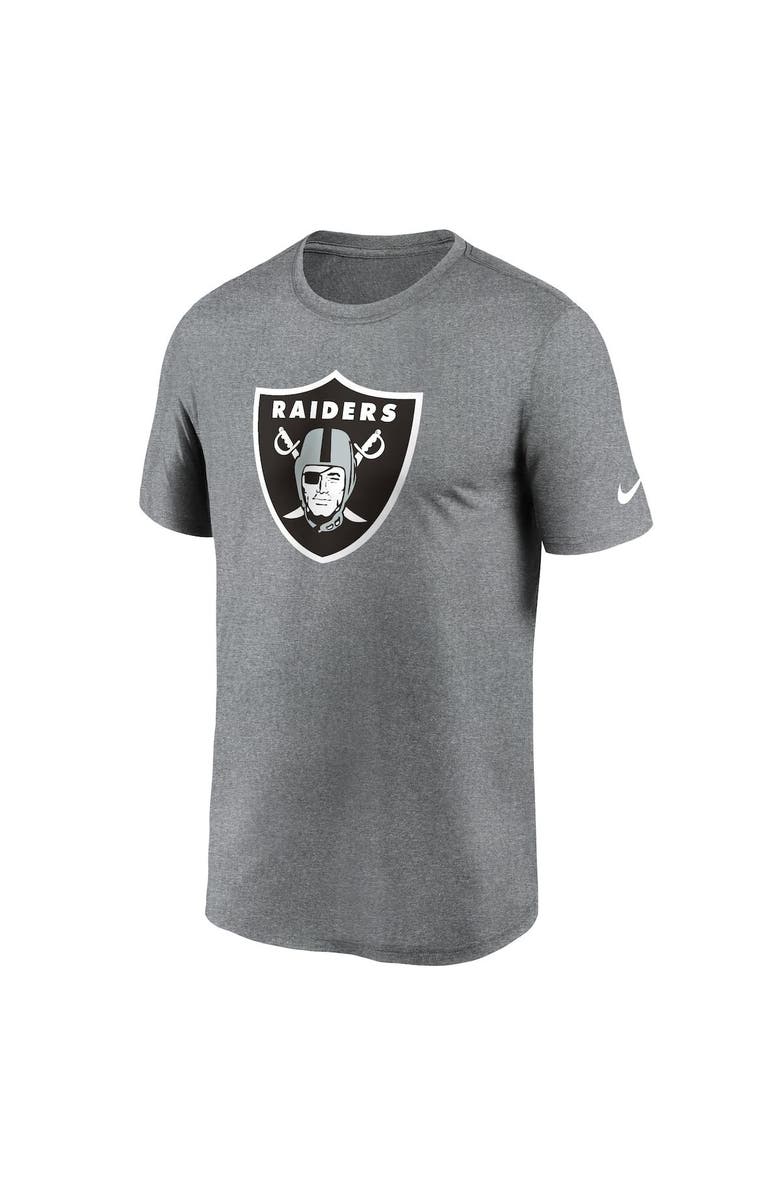 Nike Men's Nike Heather Charcoal Las Vegas Raiders Legend Logo Performance T-Shirt, Alternate, color, Heather Charcoal