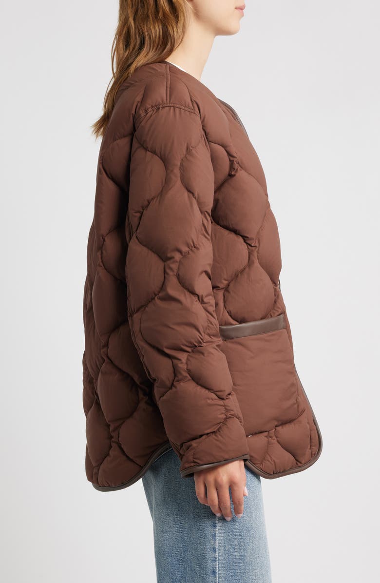 rag & bone Tatiana Down & Feather Fill Quilted Jacket, Alternate, color, Brown