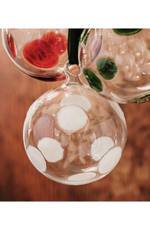 Vietri Drop Glass Ornament In White