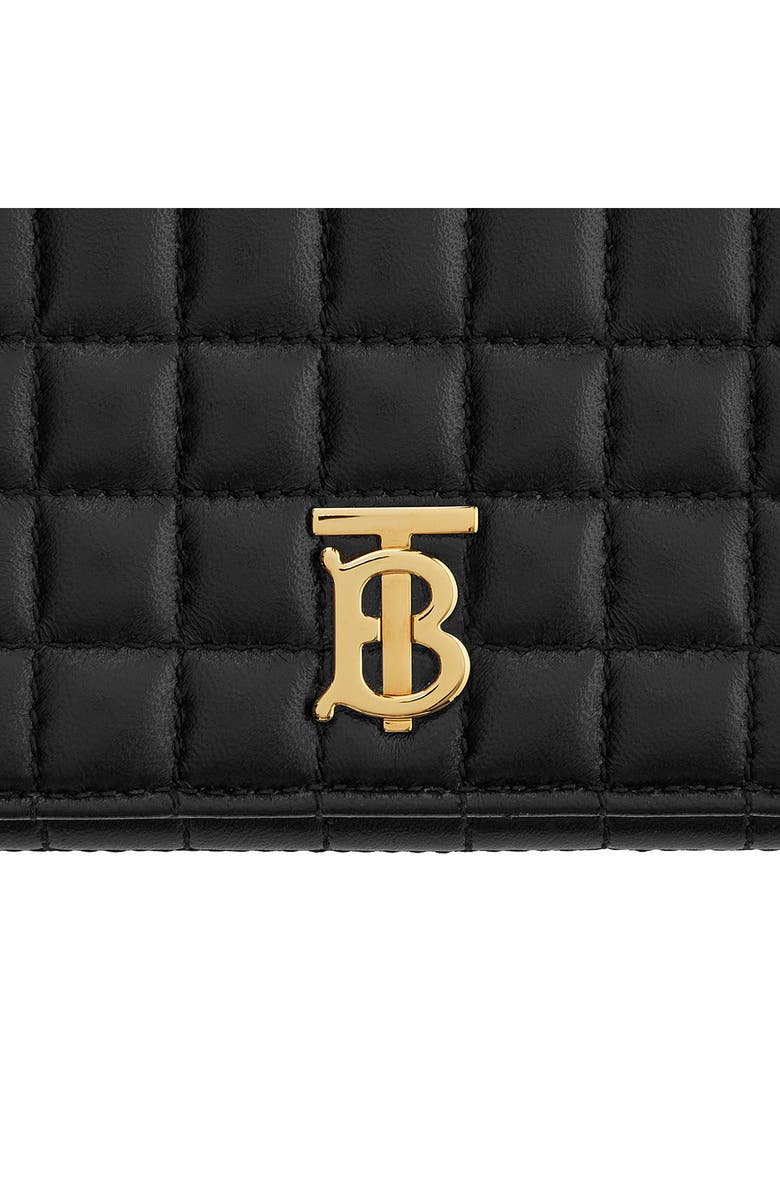 Burberry Lola Quilted Leather Trifold Wallet, Alternate, color, 