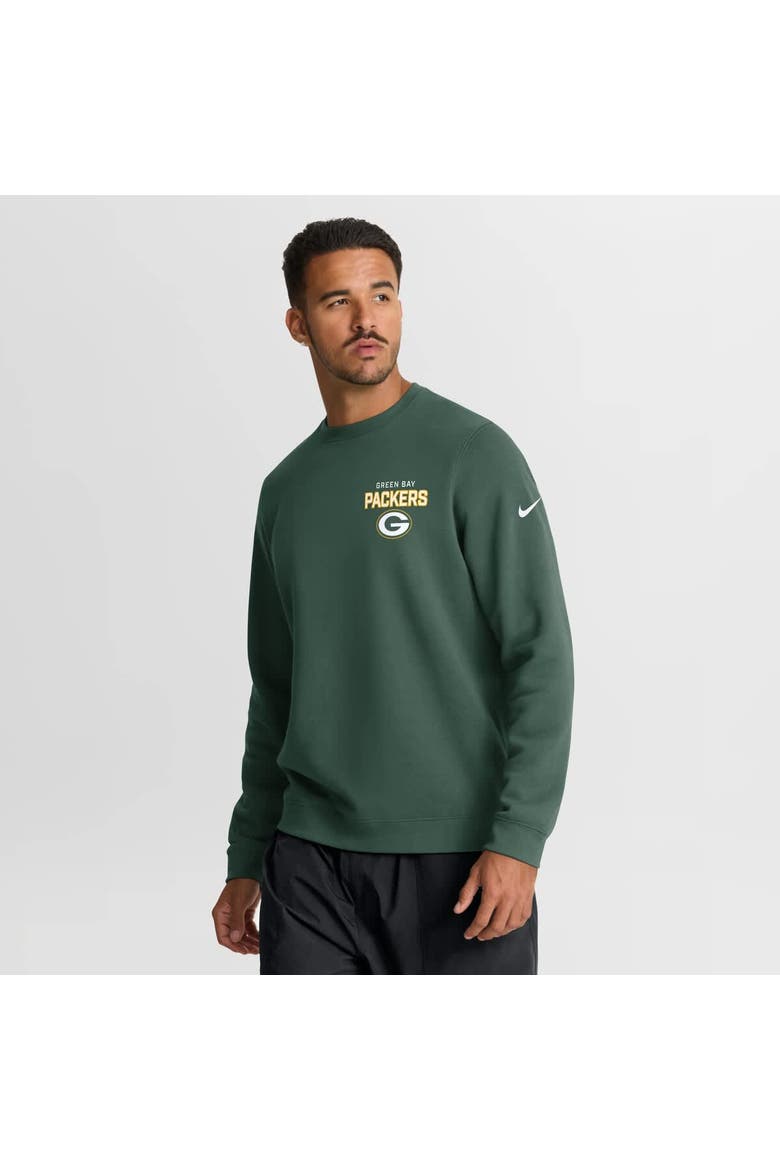Men's Nike Green Green Bay Packers Primetime Club Fleece Pullover Sweatshirt, Main, color, Green