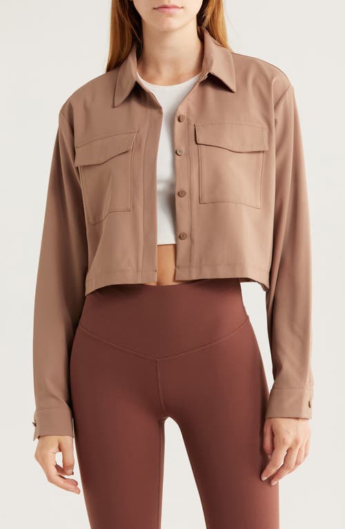 Beyond Yoga Midtown Crop Jacket In Khaki