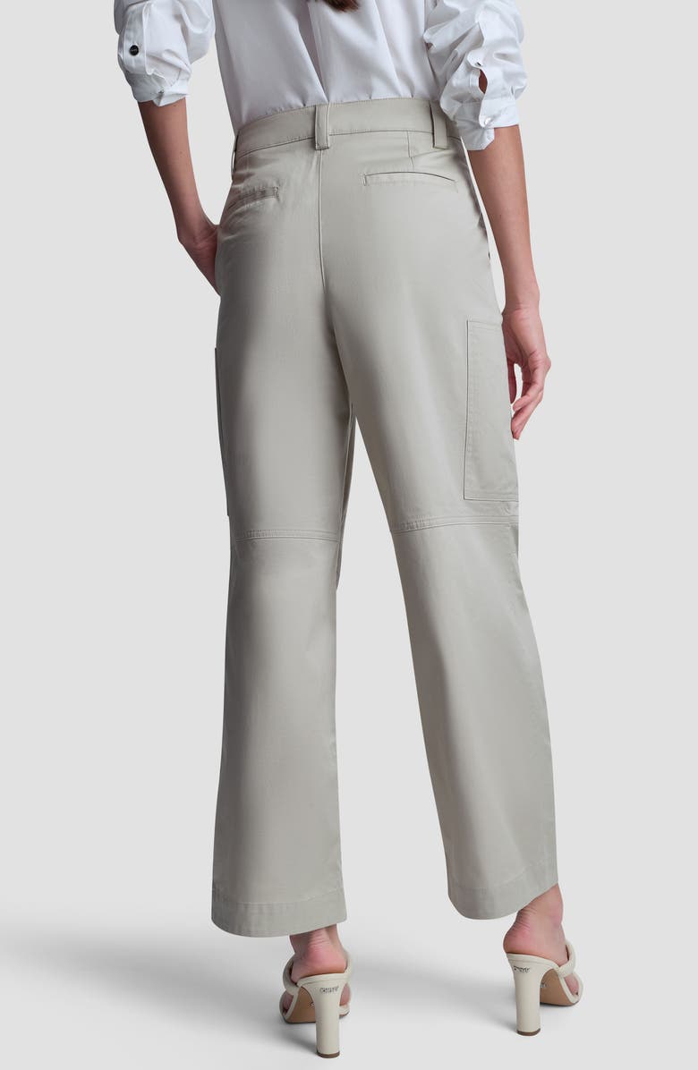 DKNY Stretch Cotton Poplin Cargo Pants, Alternate, color, Pebble