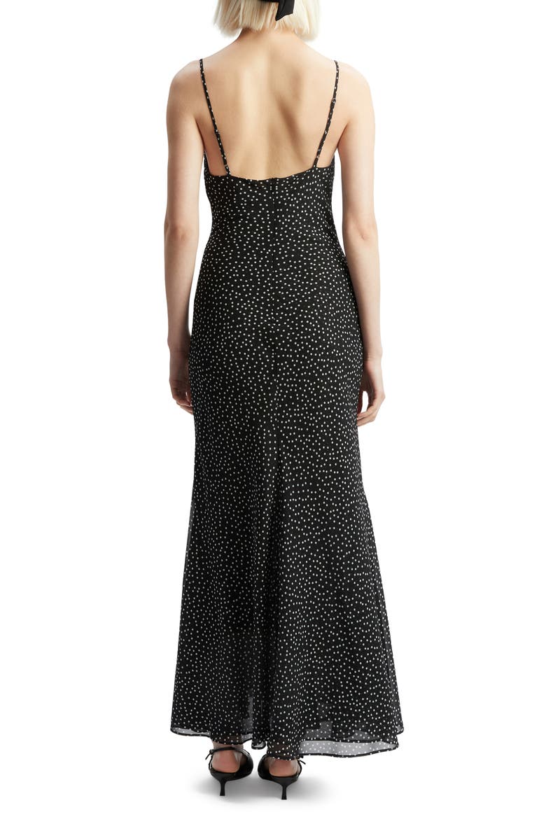 Monroe Cowl Neck Maxi Dress, Alternate, color, BLACK SPOT