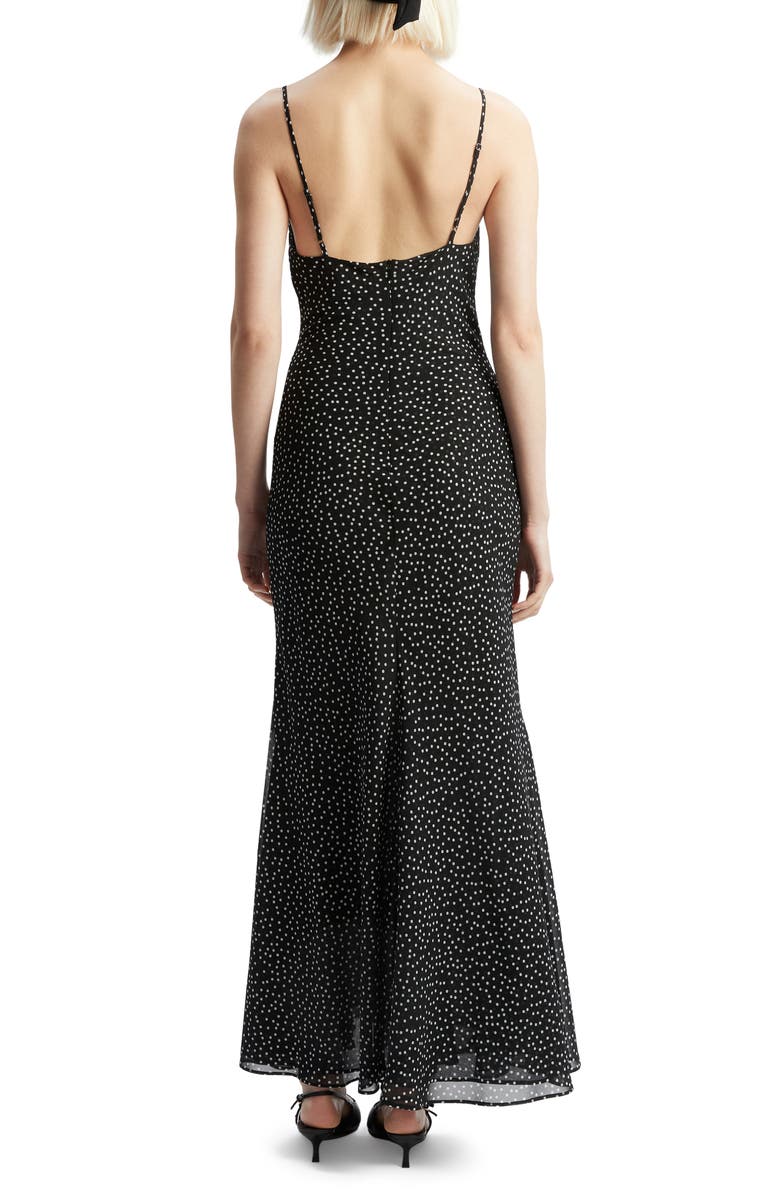 Bardot Monroe Cowl Neck Maxi Dress, Alternate, color, Black Spot