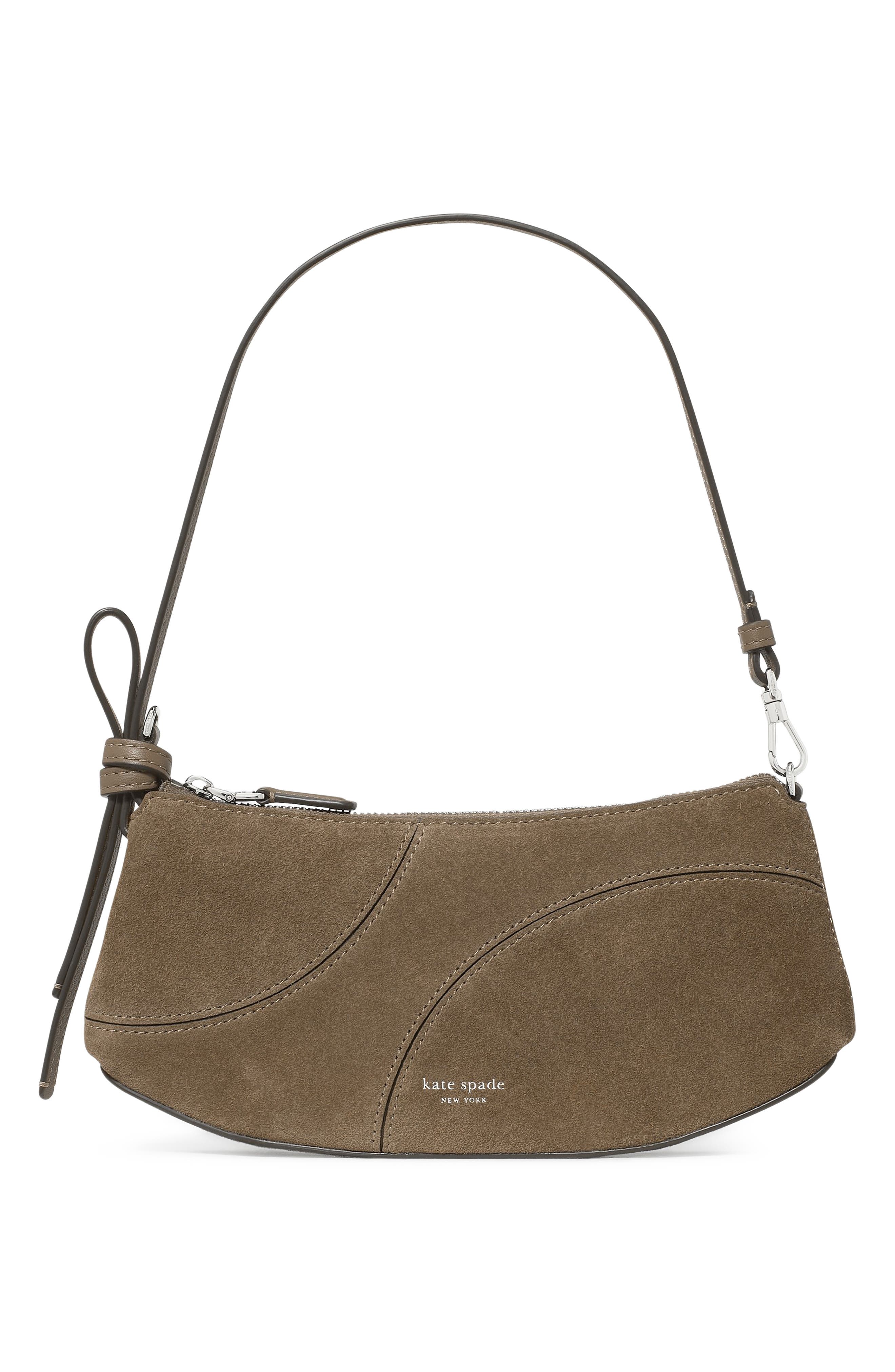 Loop Patchwork Suede Shoulder Bag, Main, color, DRIFTWOOD
