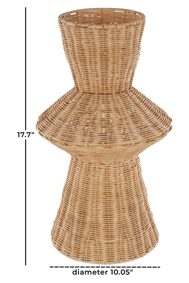 Rattan Vase, Alternate, color, BROWN