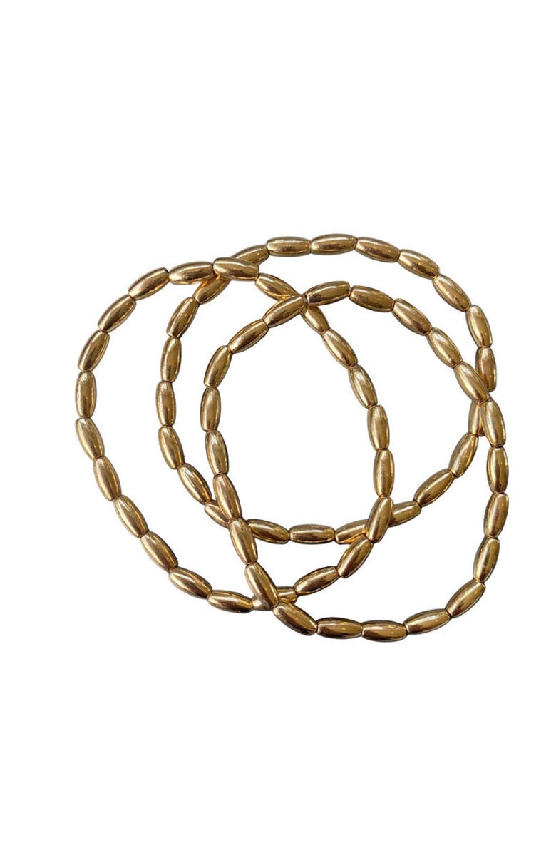 Erin McDermott Jewelry Lila Gold Stack Bracelets, Main, color, Gold