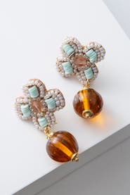 Noonday Collection Vintage Amber Drop Earrings