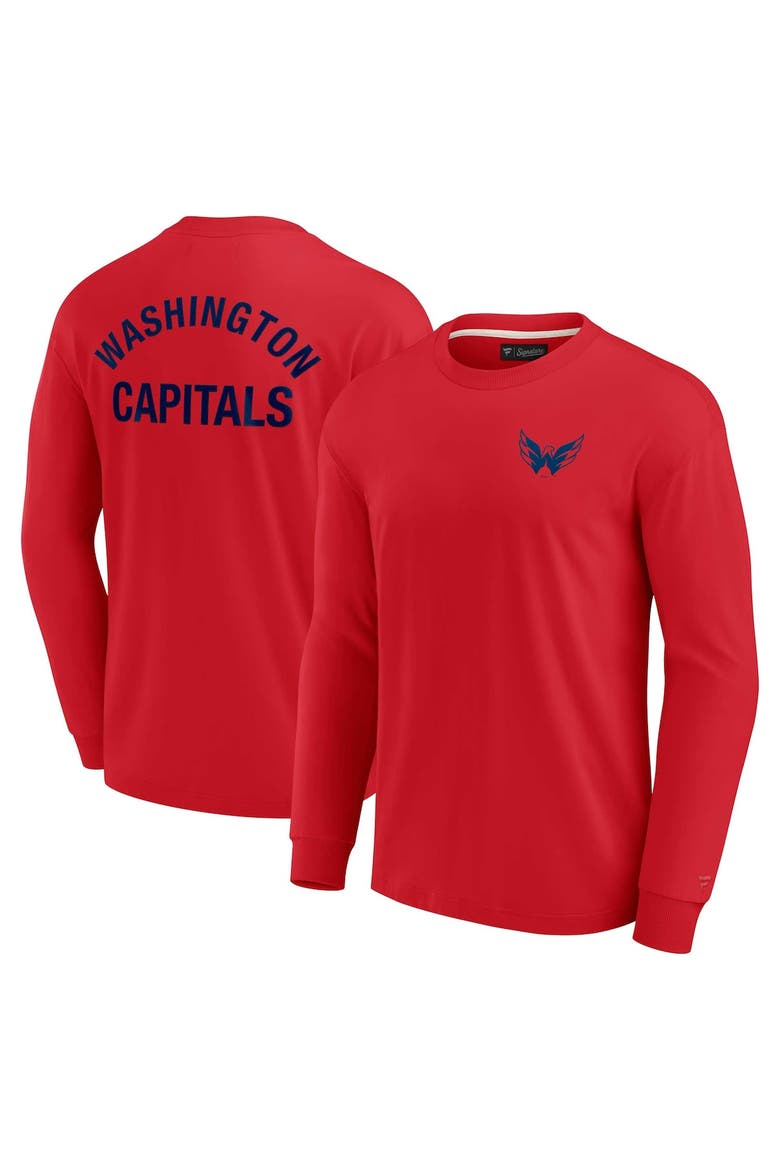 Unisex Fanatics Signature Red Washington Capitals Elements Super Soft Long Sleeve T-Shirt, Main, color, Red