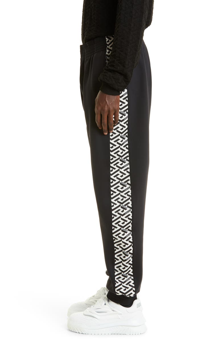 Versace La Greca Stripe Joggers, Alternate, color,