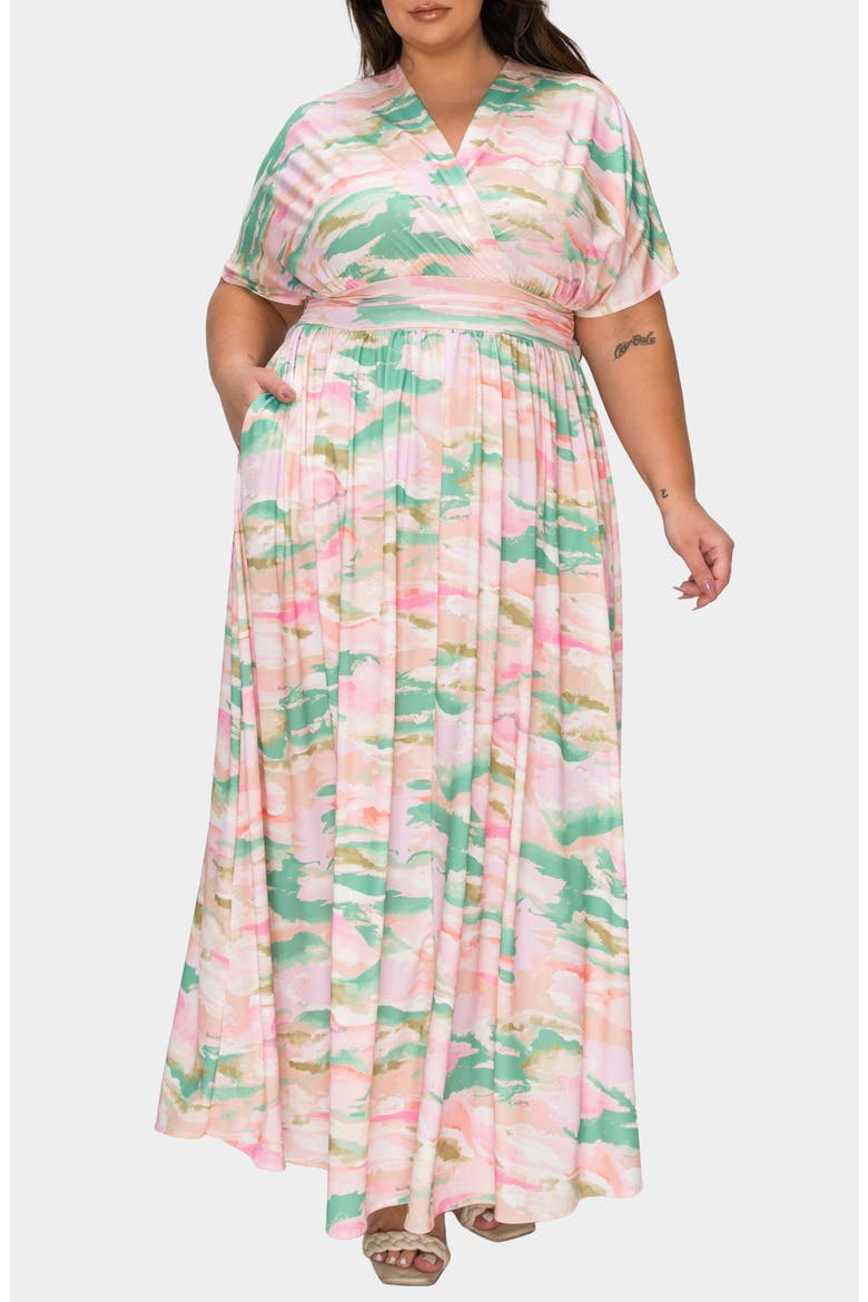Reverie Empire Waist Maxi Dress, Main, color, SAGE PINK