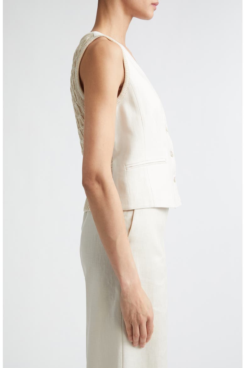 Calibri Hybrid Flax Vest, Alternate, color, BEIGE