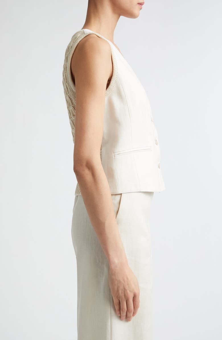 Max Mara Calibri Hybrid Flax Vest, Alternate, color, Beige