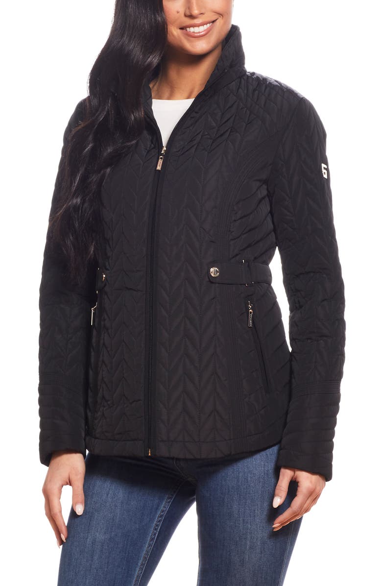 Gallery Water Resistant Quilted Jacket, Main, color,