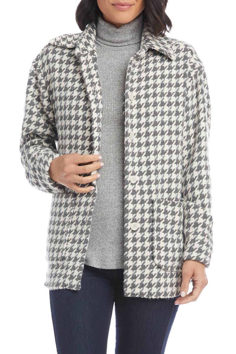Houndstooth Shirt Jacket, Main, color, HOUNDSTOOTH
