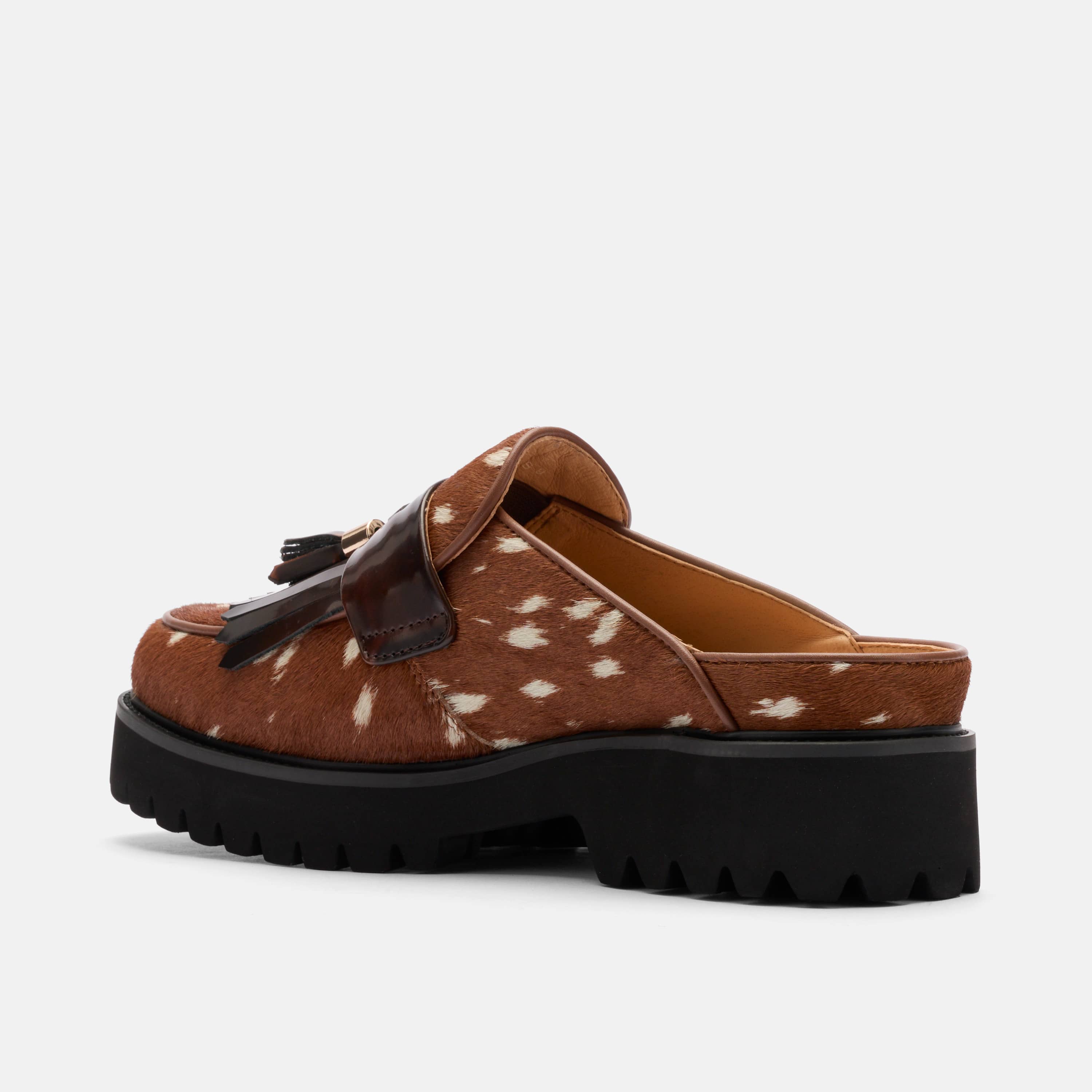 Hollis Tassel Mule, Alternate, color, Deer Brown