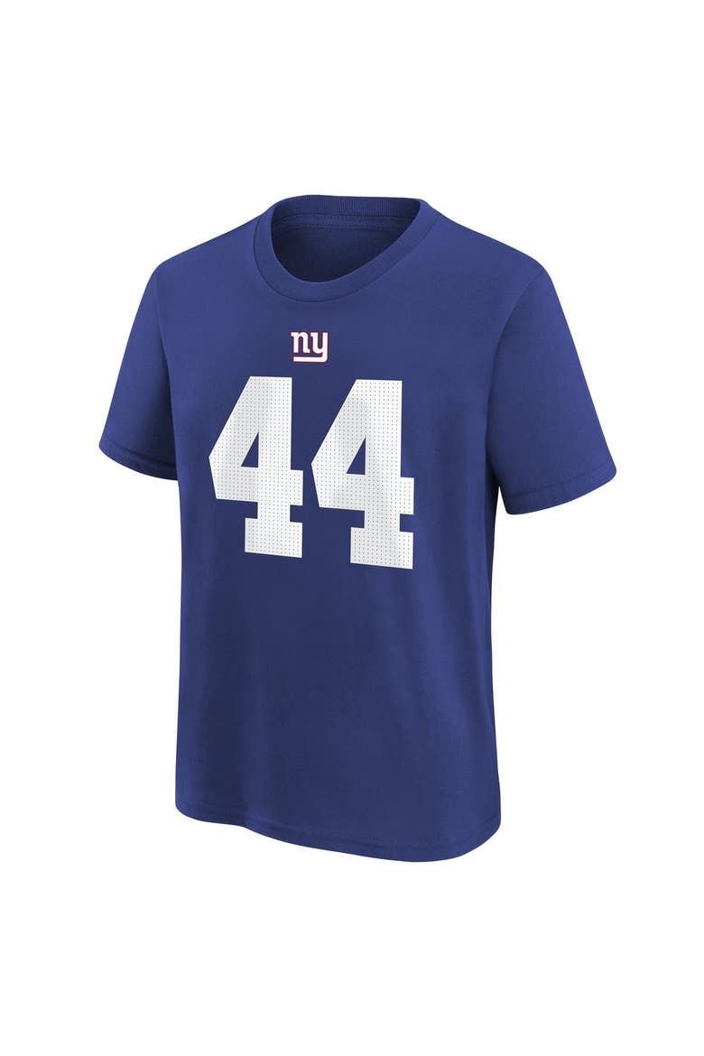 Youth Nike Cam Skattebo Royal New York Giants Name & Number T-Shirt, Alternate, color, Royal
