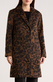 Lucky Brand Plaid Single Breasted Coat