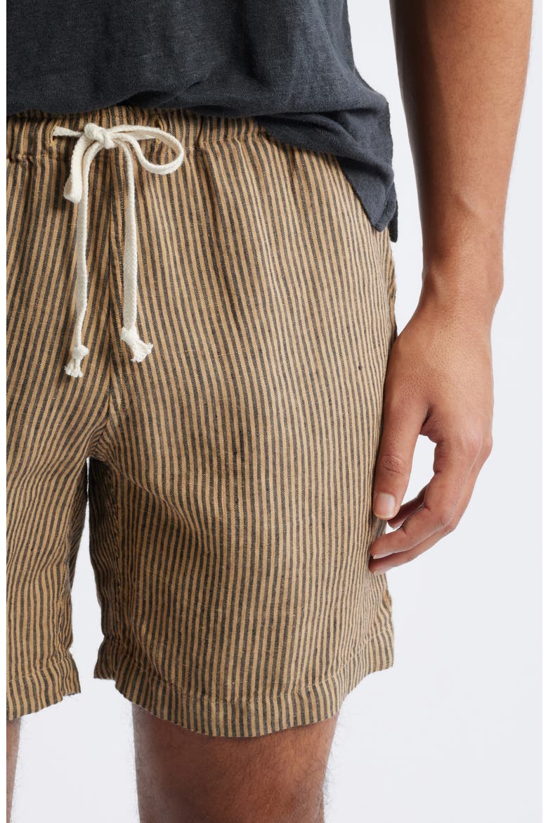 Bo Linen Drawstring Shorts, Alternate, color, OVERDYE CHAI
