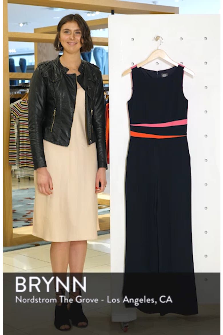 Colorblock Crepe Jumpsuit video