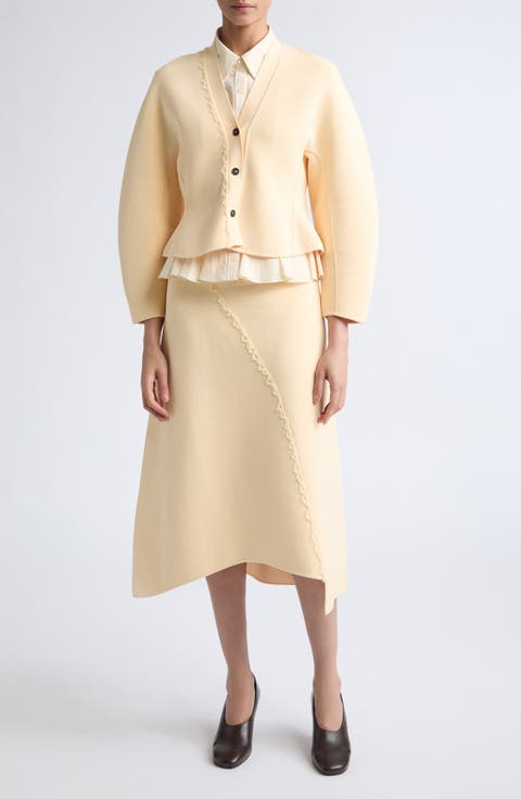 Henry Asymmetric Ruffle Cardigan