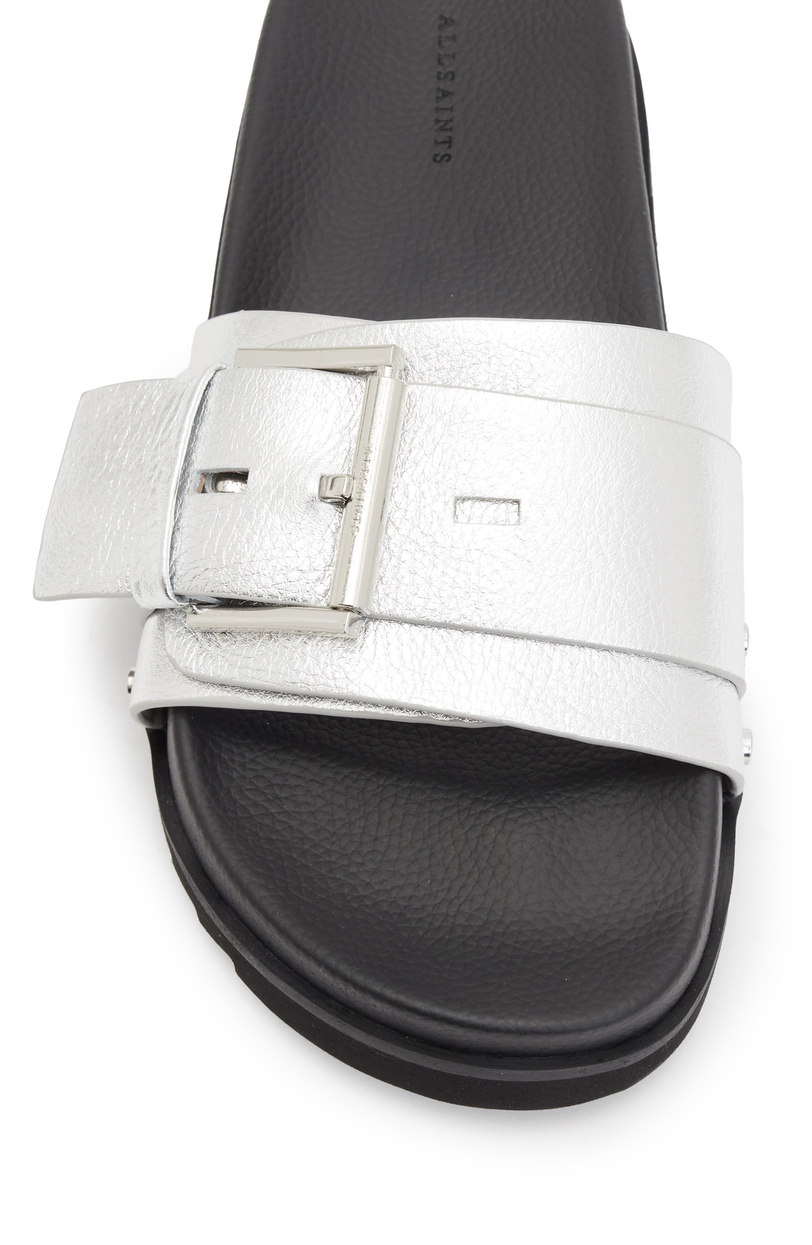 AllSaints Ellie Stud Slide Sandal, Alternate, color, 