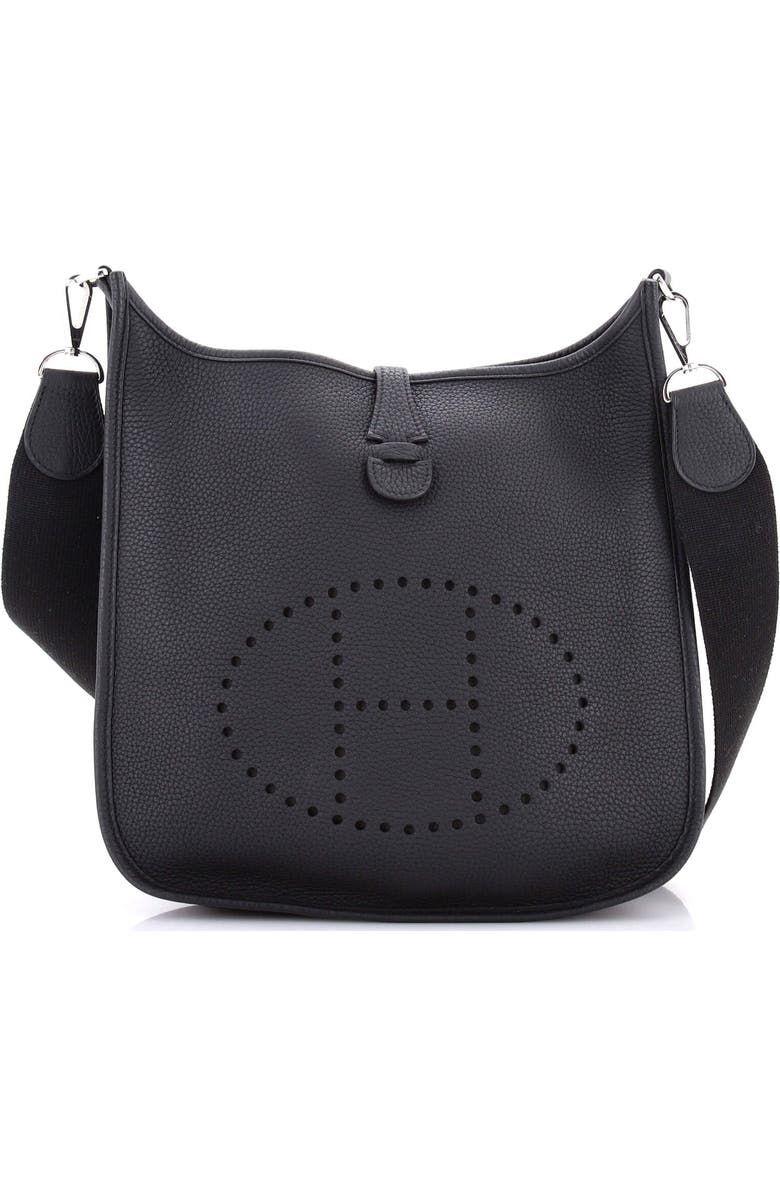 Pre-Owned Hermes Evelyne Bag Gen III Clemence PM, Main, color, Noir