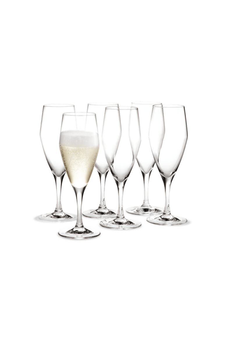 Perfection 6-Piece Champagne Glass Set, Main, color, Clear