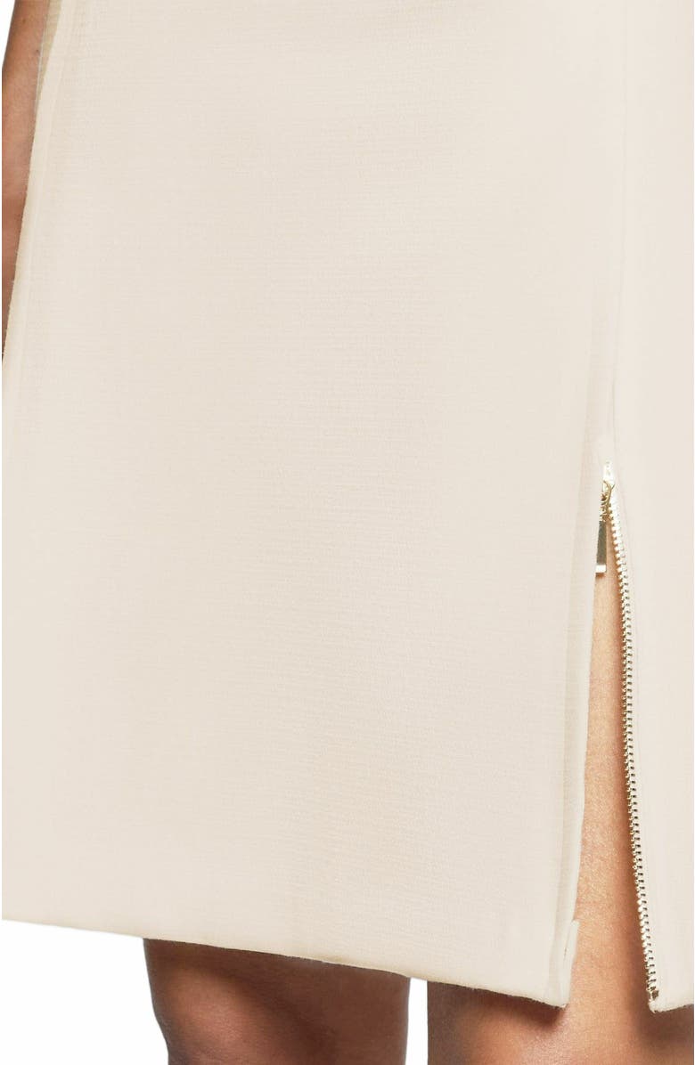 Santorelli KATE Short Sleeve Shift Dress with Skirt Zippered Slit Detail, Alternate, color,