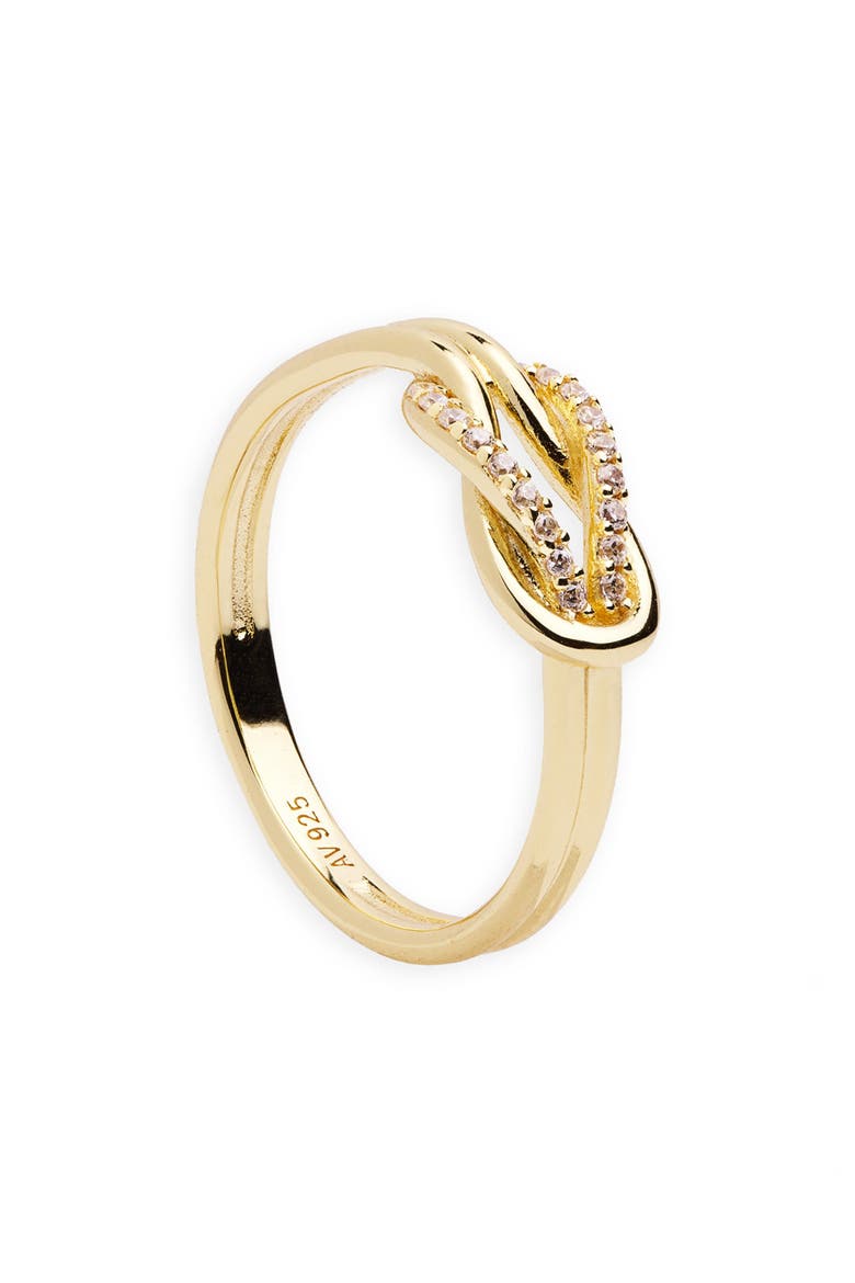 Love Knot Pavé Ring, Main, color, GOLD