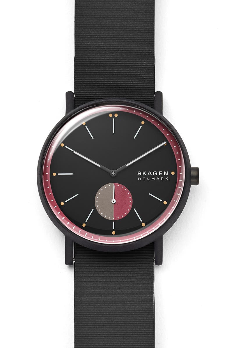 Skagen Signature Nylon Strap Watch, 42mm, Main, color,