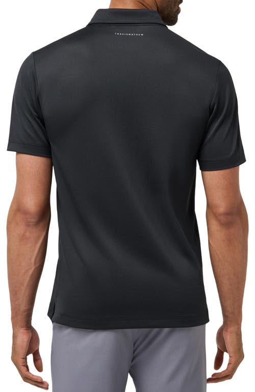 Travismathew Good Good Chest Stripe Polo In Black