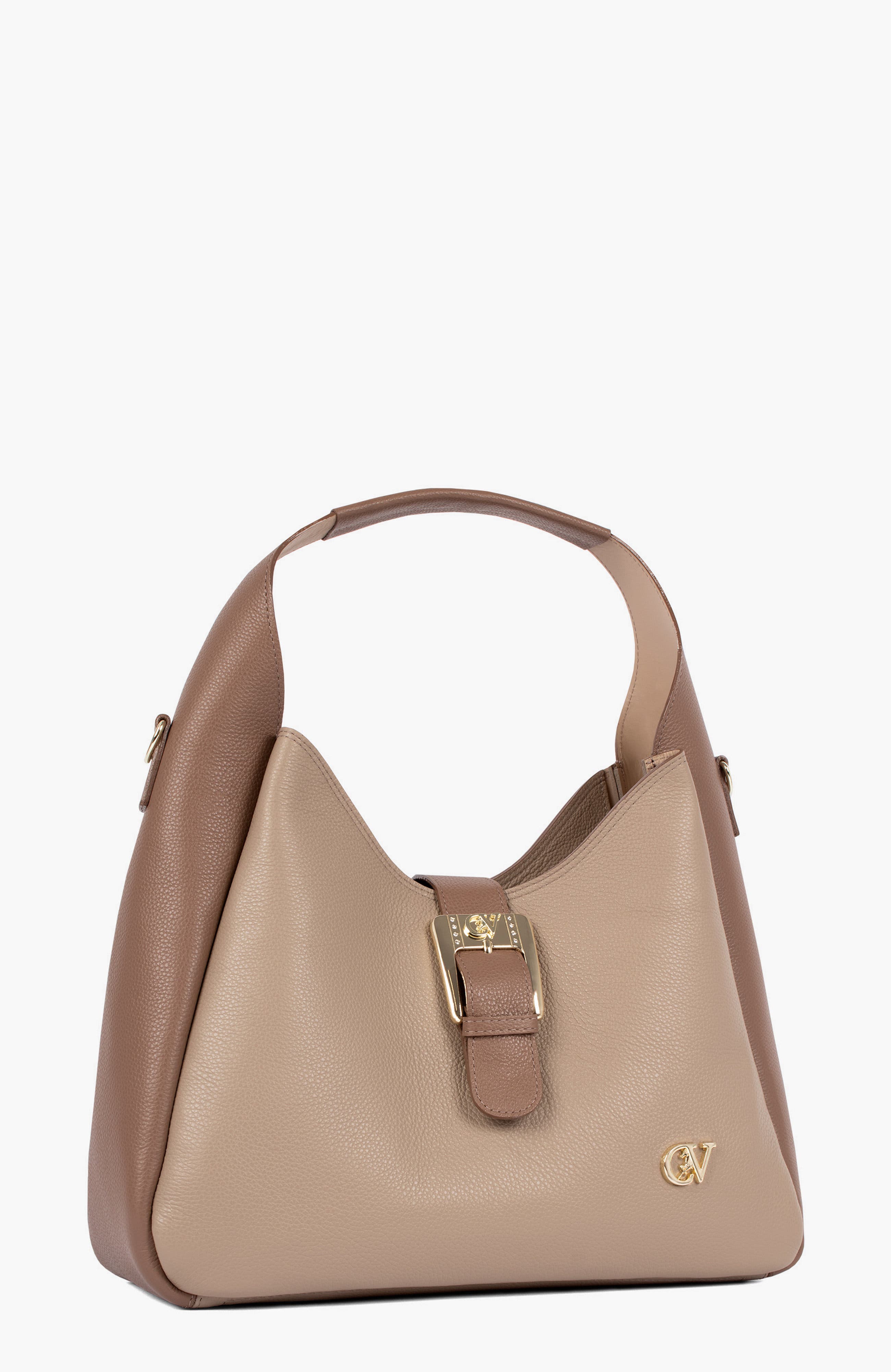 Signature CV By Cavalinho Leather Shoulder Bag 634, Alternate, color, Sand / Beige