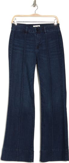 Pintuck Wide Leg Jeans