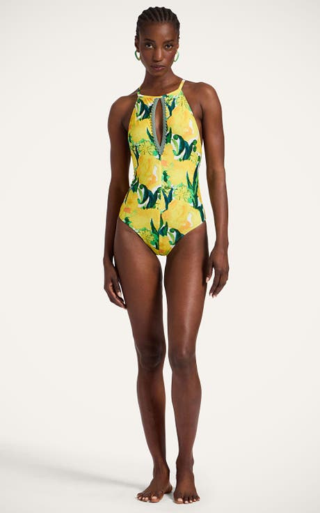 【LA DOUBLEJ】hazzard wrap-effect プリント swimsuit LA DOUBLEJ Hazzard wrap-effect printed swimsuit | NET-A-PORTER