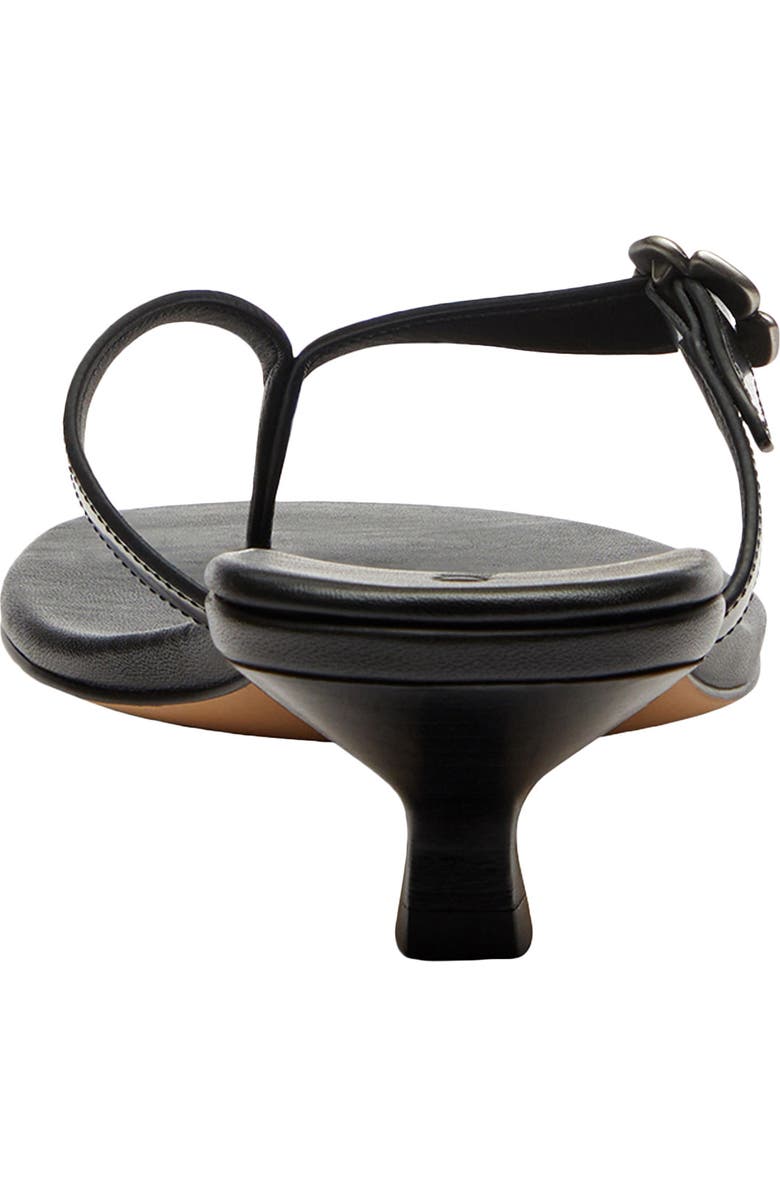 COACH Tea Rose Kitten Heel Flip Flop, Alternate, color, Black