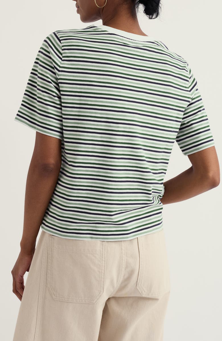 Seasalt Cornwall Copseland Stripe Organic Cotton T-Shirt, Alternate, color, Pellitras Treetop